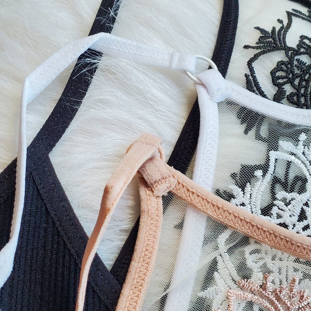 🔥BESTSELLER🔥White tattoo mesh bralette - Picture 10 of 15